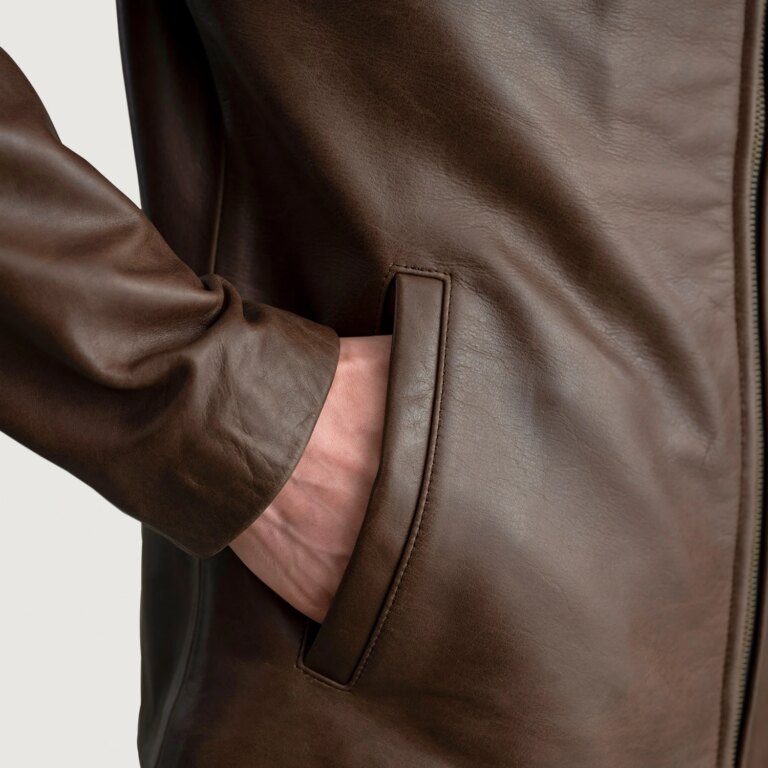 Mens Mystical Pullup Brown Leather Jacket Close-Up-9-1724140576045